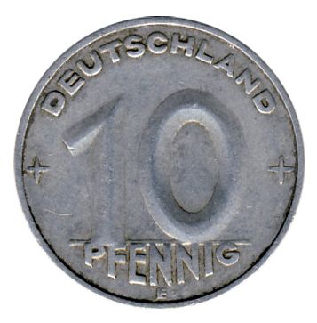 DDR 1952 J.1507 10 Pf Kursmnze Prgesttte: E ss
