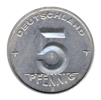 DDR 1953 J.1506 5 Pf Kursmnze Prgesttte: E vz