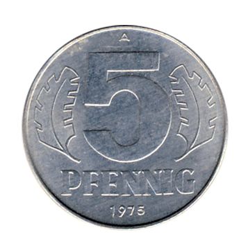 DDR 1975 J.1509 5 Pf Kursmnze vz