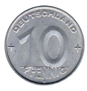 DDR 1952 J.1507 10 Pf Kursmnze Prgesttte: A vz