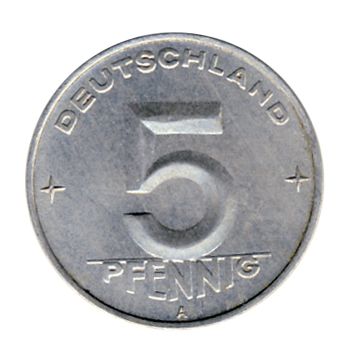 DDR 1952 J.1506 5 Pf Kursmnze Prgesttte: A vz-st