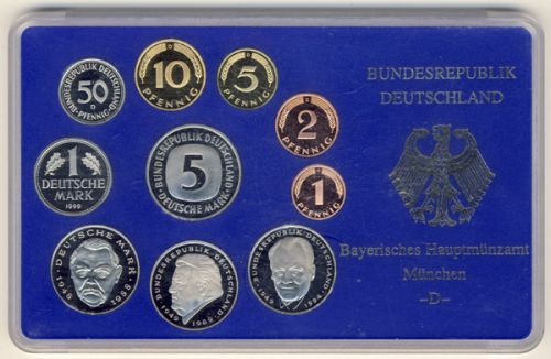 BRD 1999 Kursmünzensatz Prägestätte: D PP