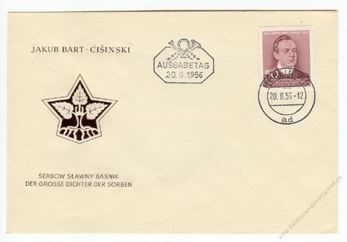 DDR 1956 FDC Mi-Nr. 535 ESt. 100. Geburtstag von Jakub Bart Cisinski