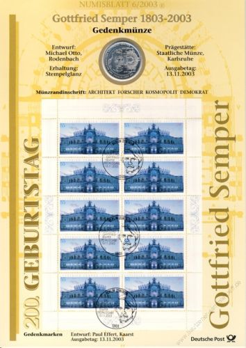 BRD 2003 Numisblatt 6/2003 