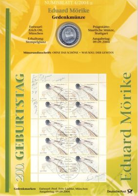 BRD 2004 Numisblatt 4/2004 