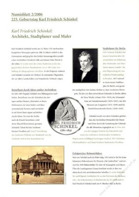 BRD 2006 Beschreibung fr Numisblatt 2/2006 und FWM/2006