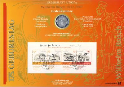 BRD 2007 Numisblatt 3/2007 