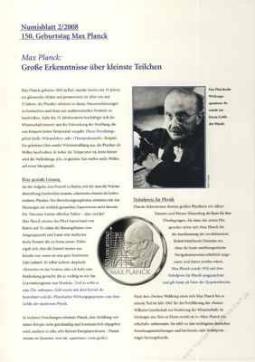 BRD 2008 Beschreibung fr Numisblatt 2/2008 und 3/2008