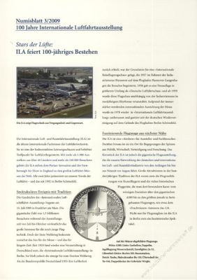 BRD 2009 Beschreibung fr Numisblatt 3/2009 und 4/2009