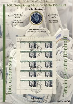 BRD 2009 Numisblatt 6/2009 