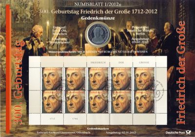 BRD 2012 Numisblatt 1/2012 