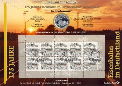 BRD 2010 Numisblatt 5/2010 