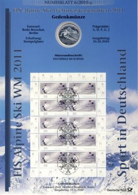 BRD 2010 Numisblatt 6/2010 