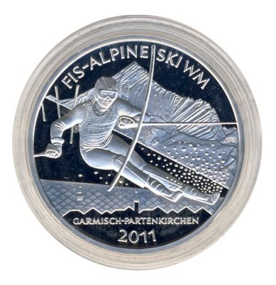 BRD 2010 J.557 10 Euro FIS Alpine Ski-WM 2011 Prgesttte: G PP