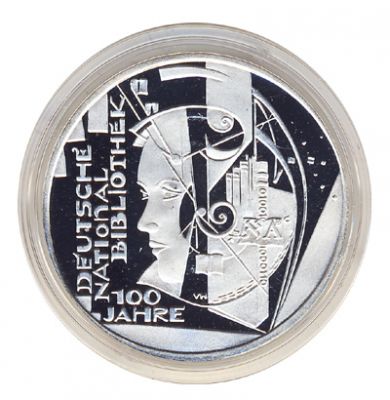 BRD 2012 J.573 10 Euro Deutsche Nationalbibliothek - Silber PP