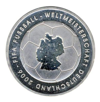 BRD 2003 J.499 10 Euro Fuball-WM-Deutschland 2006 Prgesttte: D st