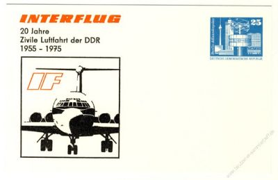 DDR Nr. PP017 C1/001a * INTERFLUG - 20 Jahre Zivile Luftfahrt