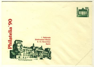 DDR Nr. PU017 D2/001d * Philatelia '90 Reichstagsgebude