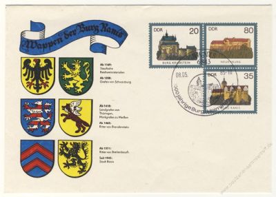 DDR Nr. U01/004 SSt. Wappen der Burg Ranis