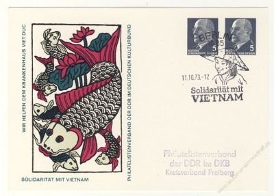 DDR Nr. PP012 B1/004c SSt. Solidaritt mit Vietnam