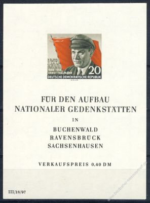 DDR 1956 Mi-Nr. 520B (Block 14) ** 70. Geburtstag von Ernst Thlmann