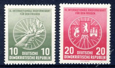 DDR 1956 Mi-Nr. 521-522 ** Internationale Radfernfahrt fr den Frieden