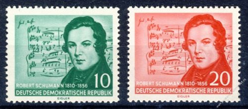 DDR 1956 Mi-Nr. 541-542 ** 100. Todestag von Robert Schumann