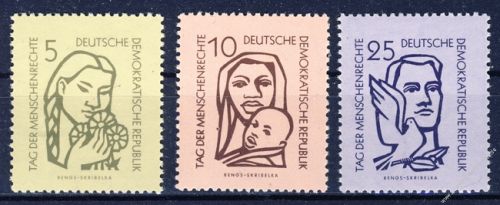 DDR 1956 Mi-Nr. 548-550 ** Tag der Menschenrechte