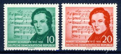 DDR 1956 Mi-Nr. 528-529 ** 100. Todestag von Robert Schumann