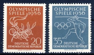 DDR 1956 Mi-Nr. 539-540 ** Olympische Sommerspiele in Melbourne