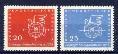 DDR 1958 Mi-Nr. 618-619 ** Leipziger Frhjahrsmesse