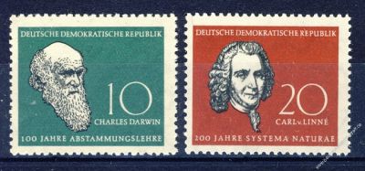 DDR 1958 Mi-Nr. 631-632 ** Darwin und Linn
