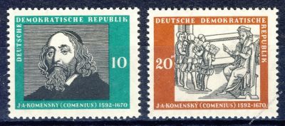 DDR 1958 Mi-Nr. 643-644 ** 300. Jahrestag von Comenius 