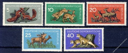 DDR 1959 Mi-Nr. 737-741 ** Waldtiere