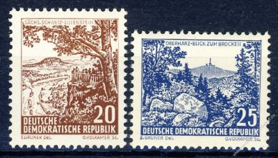 DDR 1961 Mi-Nr. 815-816 ** Landschaften und historische Bauten