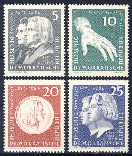 DDR 1961 Mi-Nr. 857-860 ** 150. Geburtstag von Franz Liszt