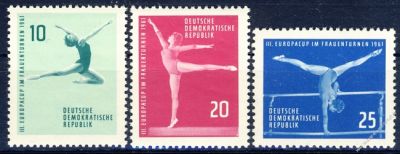 DDR 1961 Mi-Nr. 830-832 ** Kunstturn-Europapokal der Frauen