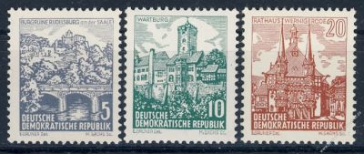 DDR 1961 Mi-Nr. 835-837 ** Landschaften und historische Bauten