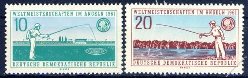 DDR 1961 Mi-Nr. 841-842 ** Weltmeisterschaften im Angeln