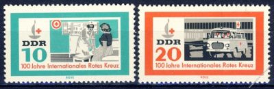 DDR 1963 Mi-Nr. 956-957 ** 100 Jahre Internationales Rotes Kreuz