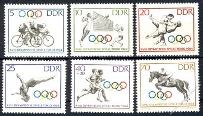 DDR 1964 Mi-Nr. 1033-1038 ** Olympische Sommerspiele