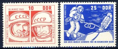 DDR 1965 Mi-Nr. 1098-1099 ** Start des sowjetischen Raumschiffes 