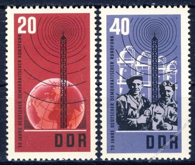DDR 1965 Mi-Nr. 1111-1112 ** 20 Jahre Deutscher Demokratischer Rundfunk