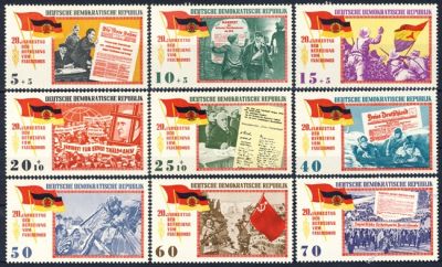 DDR 1965 Mi-Nr. 1102-1110 ** 20. Jahrestag der Befreiung vom Faschismus