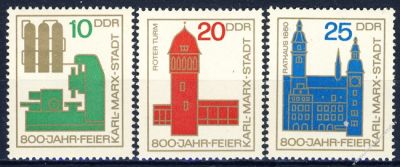 DDR 1965 Mi-Nr. 1117-1119 ** 800 Jahre Chemnitz