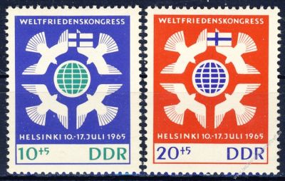 DDR 1965 Mi-Nr. 1122-1123 ** Weltfriedenskongress in Helsinki