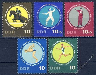DDR 1965 Mi-Nr. 1133-1137 ** Weltmeisterschaften im Modernen Fnfkampf