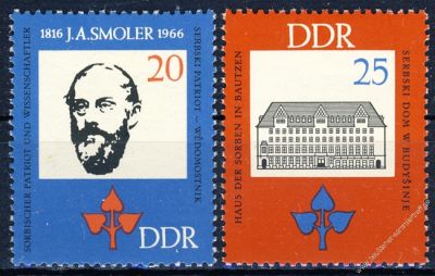 DDR 1966 Mi-Nr. 1165-1166 ** 150. Geburtstag Jan Arnost Smoler
