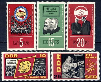 DDR 1966 Mi-Nr. 1173-1177 ** 20 Jahre SED