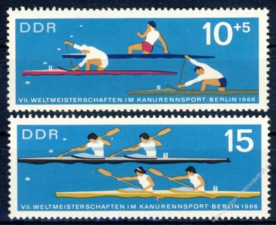 DDR 1966 Mi-Nr. 1202-1203 ** Weltmeisterschaften im Kanurennsport
